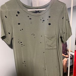 Distressed tunic dress